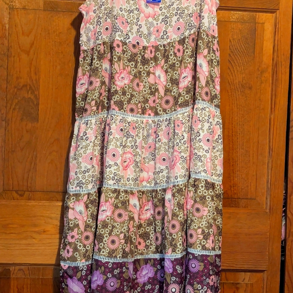 Floral Patterned Tiered Dress